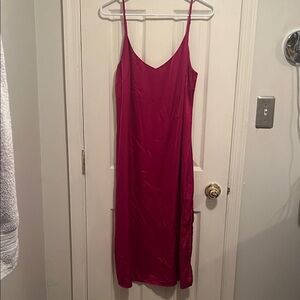 The Drop Vibrant Pink Slip Dress